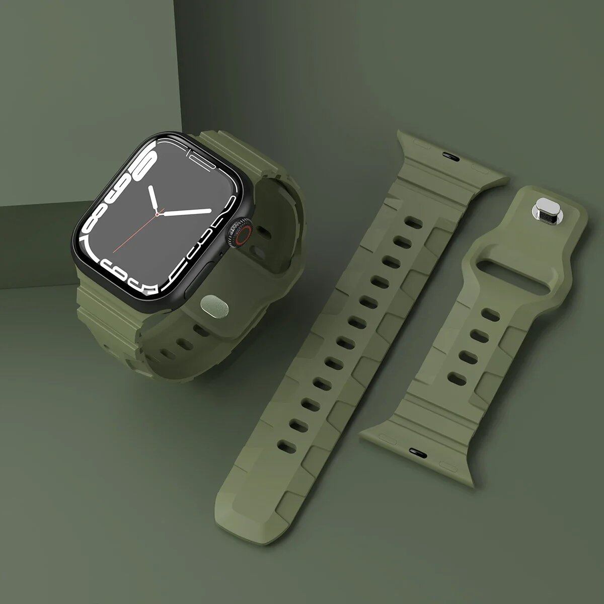 Apple Watch用シリコンバンド 49mm 45mm 41mm 40mm 44mm 38mm 42mm対応 ゴムブレスレット iWatchシリーズ3/5/6/SE/7/8/Ultra用 バンドカラー:mm 並行輸入品
