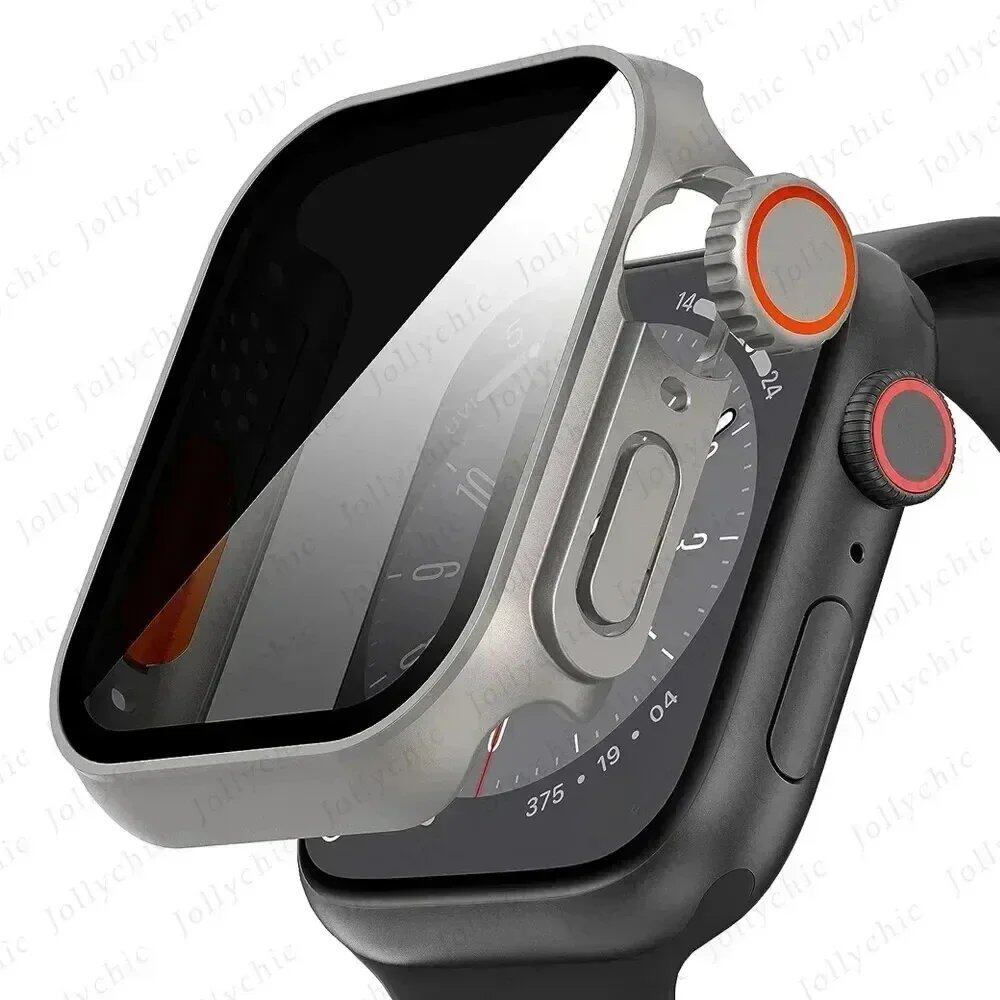 アップルウォッチ ケース Apple Watch Series 9/8/7/6/5/4 SE 44mm 45mm 41mm 40mm対応 ウルトラプライバシー強化ガラス画面保護ケース 並行輸入品