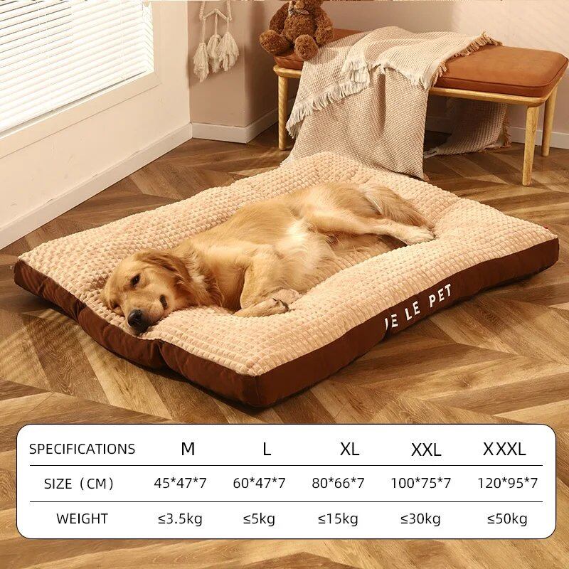 HOOPET Insulated Dog Bed with Soft Fleece and Removable Pet Blanket, Cushioned Mat for Cats and Puppies, Suitable for Small, Medium, and Large Dogs, Size: Imported