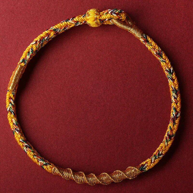 Taisei Hand Rope, Dragon Year Amulet, Red Rope, Zodiac, Manjusri Bodhisattva, Birth Buddha, Handwoven, Parallel Import