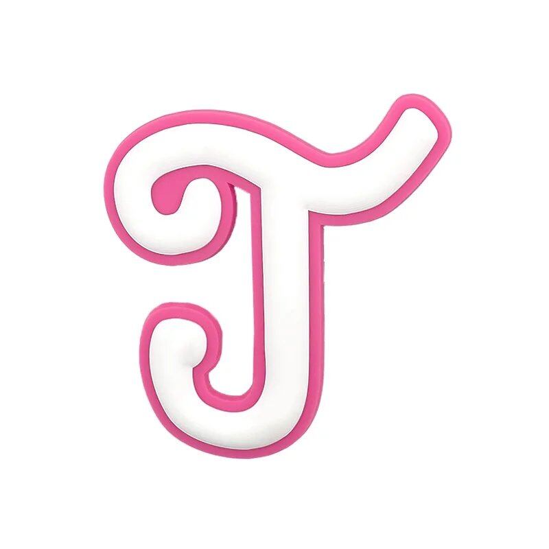 1/26 Scale PVC Pink Greek Alphabet A-Z Charm for Beach Bags, Women's Handbags, and Travel Bags (Pinky Girls) - Parallel Import