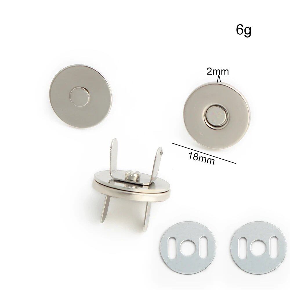 14-18-20mm 強力薄型金属丸型マグネットボタン DIY ポーチ コート ハンドバッグ スナップ留め金具 隠しボタン アクセサリー サイズ: 並行輸入品
