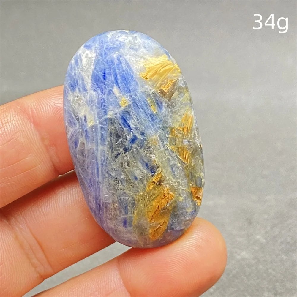 High-Quality Natural Kyanite Crystal for Palm Play, Hand Polishing, Meditation Massage, Magic Stone, Home Decoration, Colorful, Parallel Import
