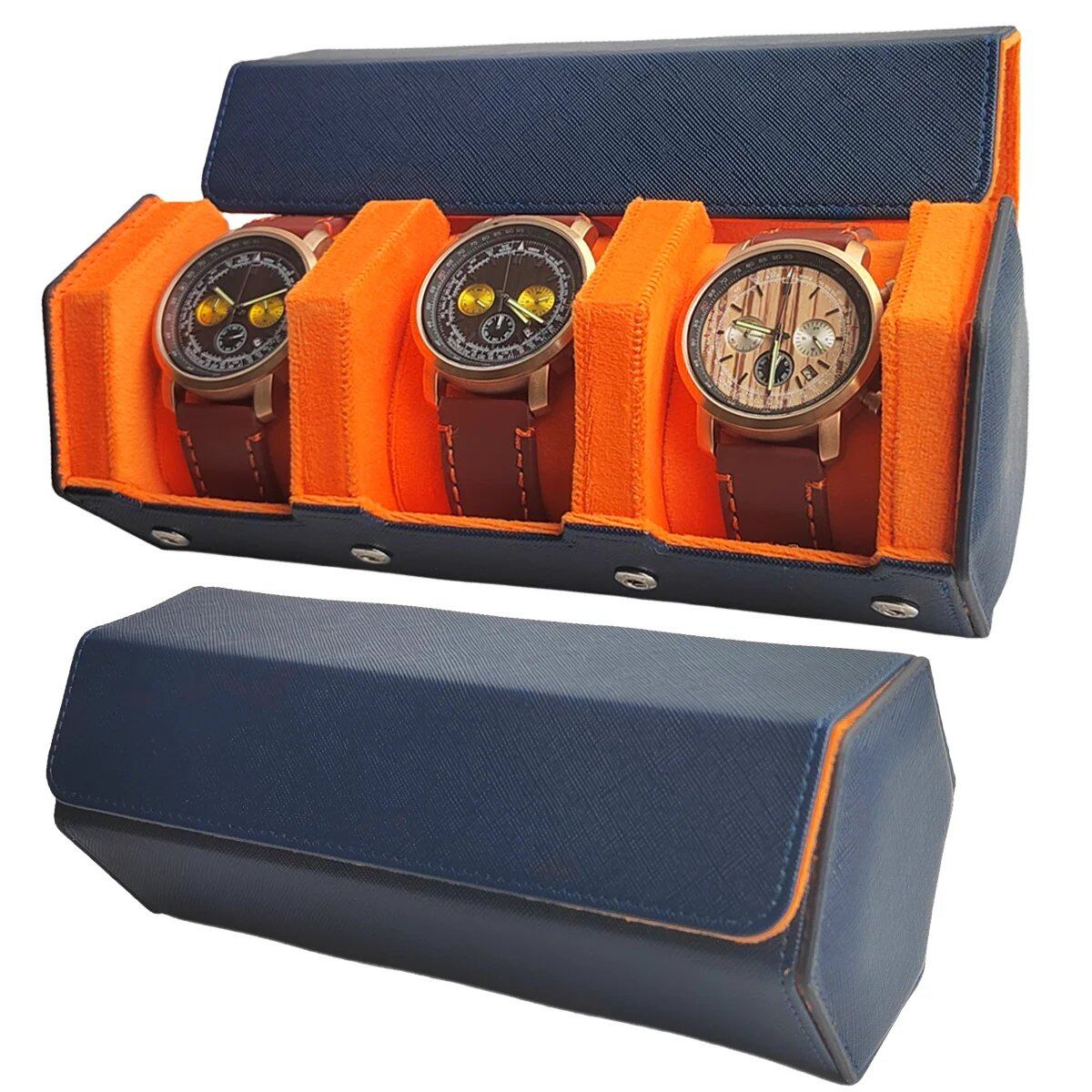 1/2/3 Slot Watch Roll, Travel, Portable, Vintage Leather Watch Display Case, Storage Box, Watch Organizer, Christmas Gift for Men; Imported