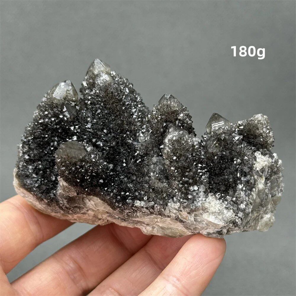 100%天然 南アフリカ産 ブラッククリスタルサボテン ミネラル原石 クラスター オーラヒーリング 瞑想 エネルギー ホームデコレーション カラー: 並行輸入品