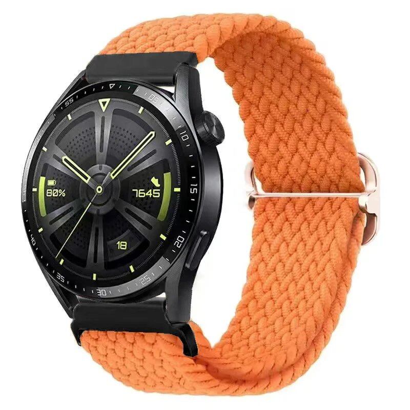 Universal Watch Band, Adjustable Braided Elastic Quick Release Wrist Strap, Compatible with 18mm, 20mm, and 22mm Smartwatches, Compatible with Samsung, Huawei, and Garmin Smartwatches (Imported)