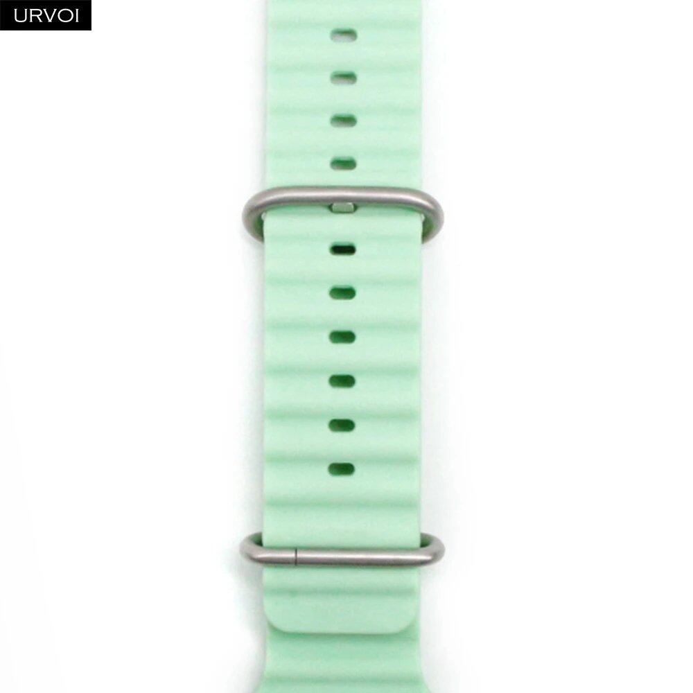 URVOI アップルウォッチ Ultra 2 対応 バンド シリーズ 10/9/8/7/6/SE/5/4/3/2/1 用 シリコーンストラップ iWatch スポーツ オーシャンバンド 42mm/44mm/45mm/46mm/49mm サイズ:Apple Watch対応;バンドカラー:;バンド幅:42mm 44mm 45mm 49mm 並行輸入品
