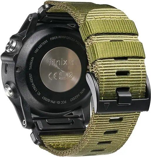Garmin Fenix 7/7X/6X Pro/Epix Pro Gen 2(51mm・47mm)/Fenix 6/5 Plus/5X Plus用 クイックフィット 22mm・26mm ナイロン ストラップ ブレイデッド ウォッチバンド バンドカラー:mm 並行輸入品