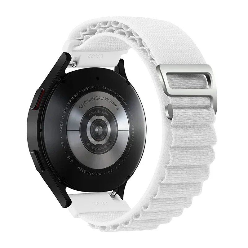 Nylon Alpine Loop Wristband for Samsung Galaxy Watch 6/4/5/Pro/Classic (45mm, 44mm, 40mm, 20mm, 22mm), Compatible with HUAWEI GT 2e/3, Band Color: Parallel Import