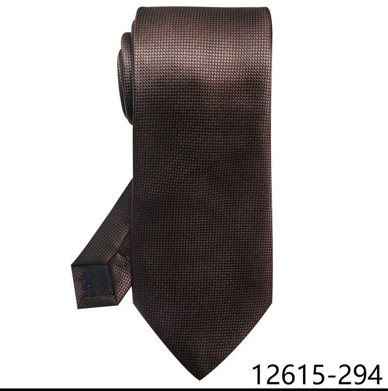 Classic Gray Check 8cm Silk Tie for Men, Perfect for Suits, Weddings, Business, Work, Birthdays, and More. Parallel Import.