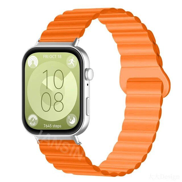 Magnetic Silicone Strap Wristband Replacement Band for Huawei Watch Fit 4 / 4Pro / 3. Band Color: ; Ships from: Parallel Import