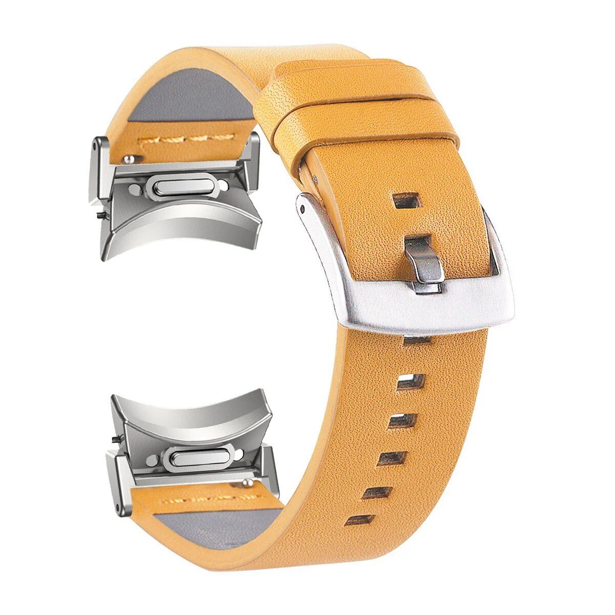 Gapless Leather Strap for Samsung Galaxy Watch 6 Classic (43mm, 47mm) - Quick-Fit Replacement Band for Galaxy Watch 5/4/5 Pro (40mm, 44mm, 45mm) - Size: Galaxy Watch; Imported