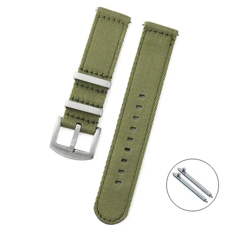 Nylon Watch Band, 20mm/22mm, Premium Smooth Soft Nylon Sport Replacement Band, Quick Release, Universal Canvas Bracelet, Watch Strap, Band Color: Amm, Parallel Import