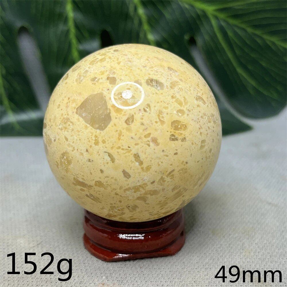 Hand-Polished Australian Gold Opal Ball, Ideal for Home Decor, Room Decoration, Holiday Gifts, Spiritual Stones, Healing, Witchcraft, Altars, and Prayer (Imported)