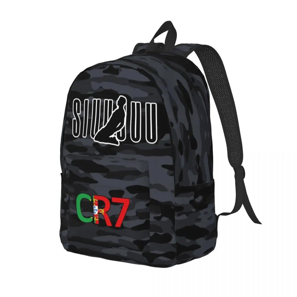 Soccer Legend CR7 Cristiano Ronaldo Backpack for Men and Women, Fashionable, High School Student, Work, Daypack, Laptop Compatible, Shoulder Bag, Sports, Size: Parallel Import