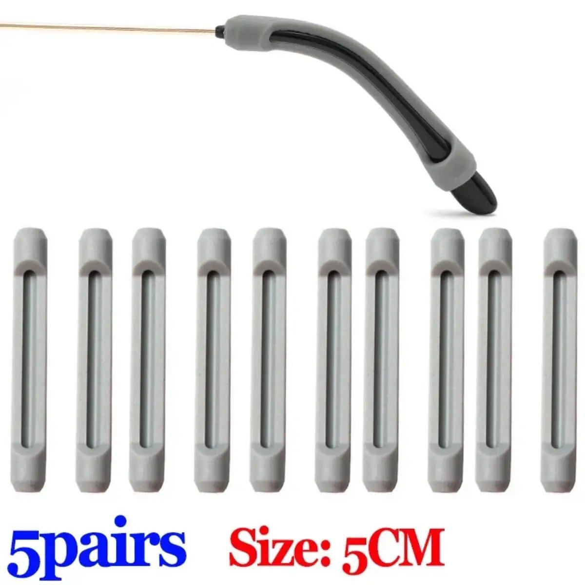 10/20-Piece Set of Anti-Slip Silicone Eyeglass Sleeves, Frame Legs, Drag, Ear Hooks, Brackets, Drop Prevention, Convenient Eyeglass Accessories, Parallel Import