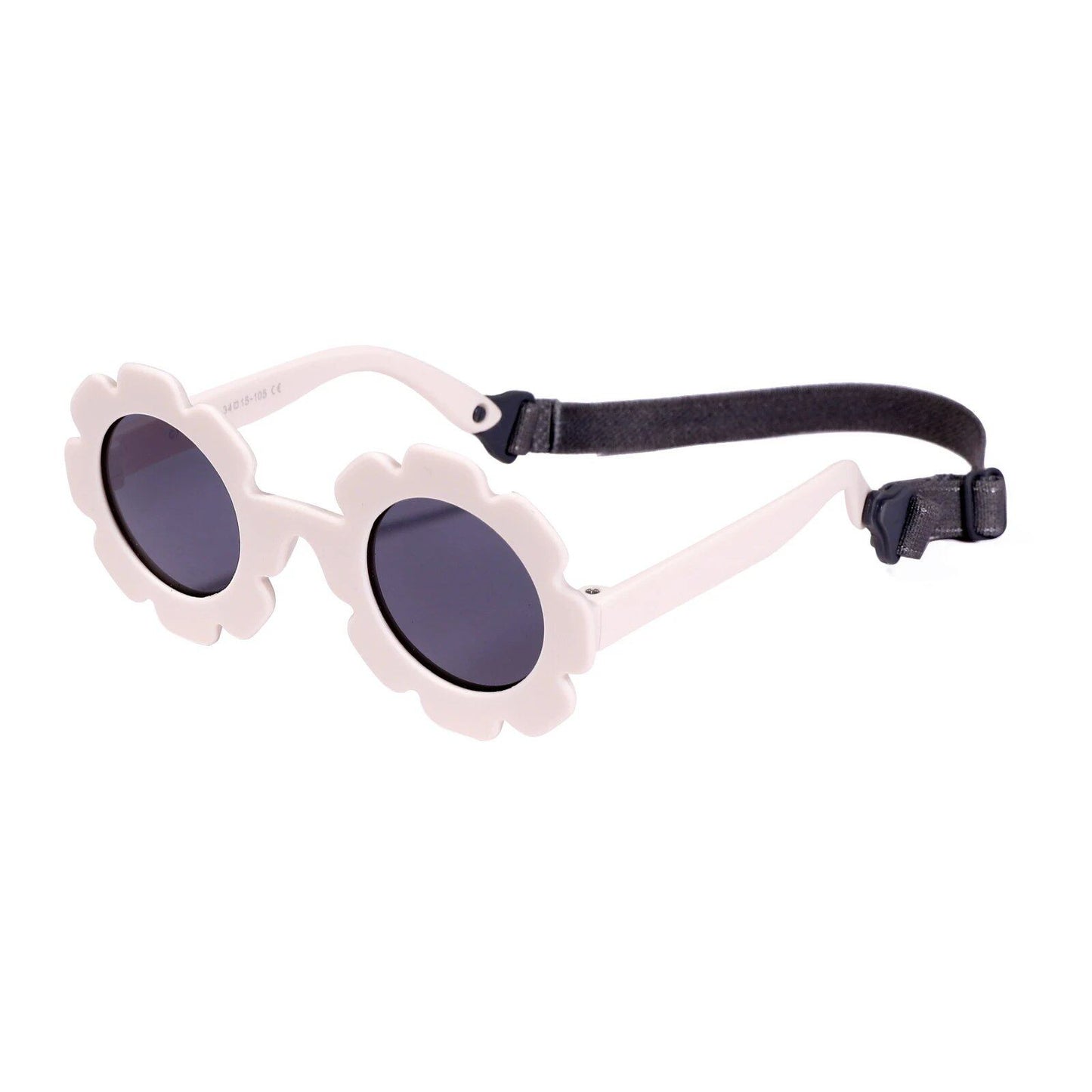 Baby Polarized Sunglasses for Newborns and Infants (0-24 Months) with a Round Sunflower Design and Flexible Adjustable Straps. Frame Color: 0-24 Months; Lens Color: Parallel Import.