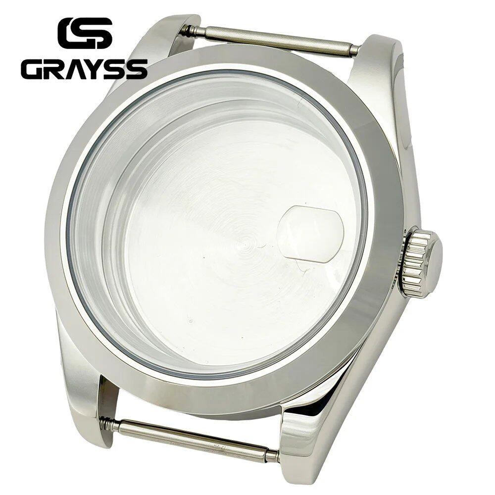 High-Quality Flat/Gear Edge MOD Watch Case with Sapphire Crystal, Waterproof, 36mm/39mm Style, for NH35, NH36, and NH34 Mechanical Movements. Color: mm. Parallel Import.