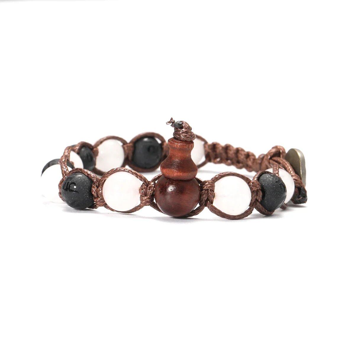 Natural Stone Prayer Bracelet, Tibetan Prayer Beads, Handmade Men's and Women's Bracelet, Yoga & Meditation Jewelry, Metal Color: Style, Parallel Import