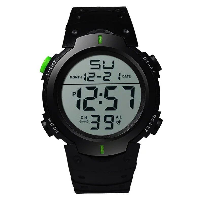 Men's and Women's Multi-Function Electronic Wristwatch with Large Dial, Calendar, Day of the Week Display, Alarm, and Luminous Function (Imported)