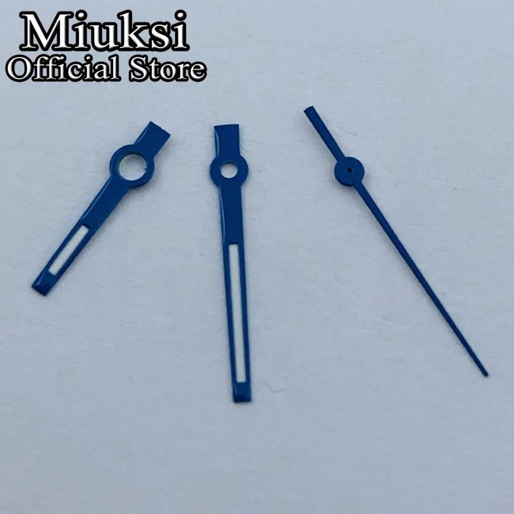 Miukushi Silver, Rose Gold, Blue, Black, Red Watch Hands with Green Luminous Hands, Compatible with NH35, NH36, ETA2824, 2836, PT5000, and Miyota 8215 Movements, Parallel Import