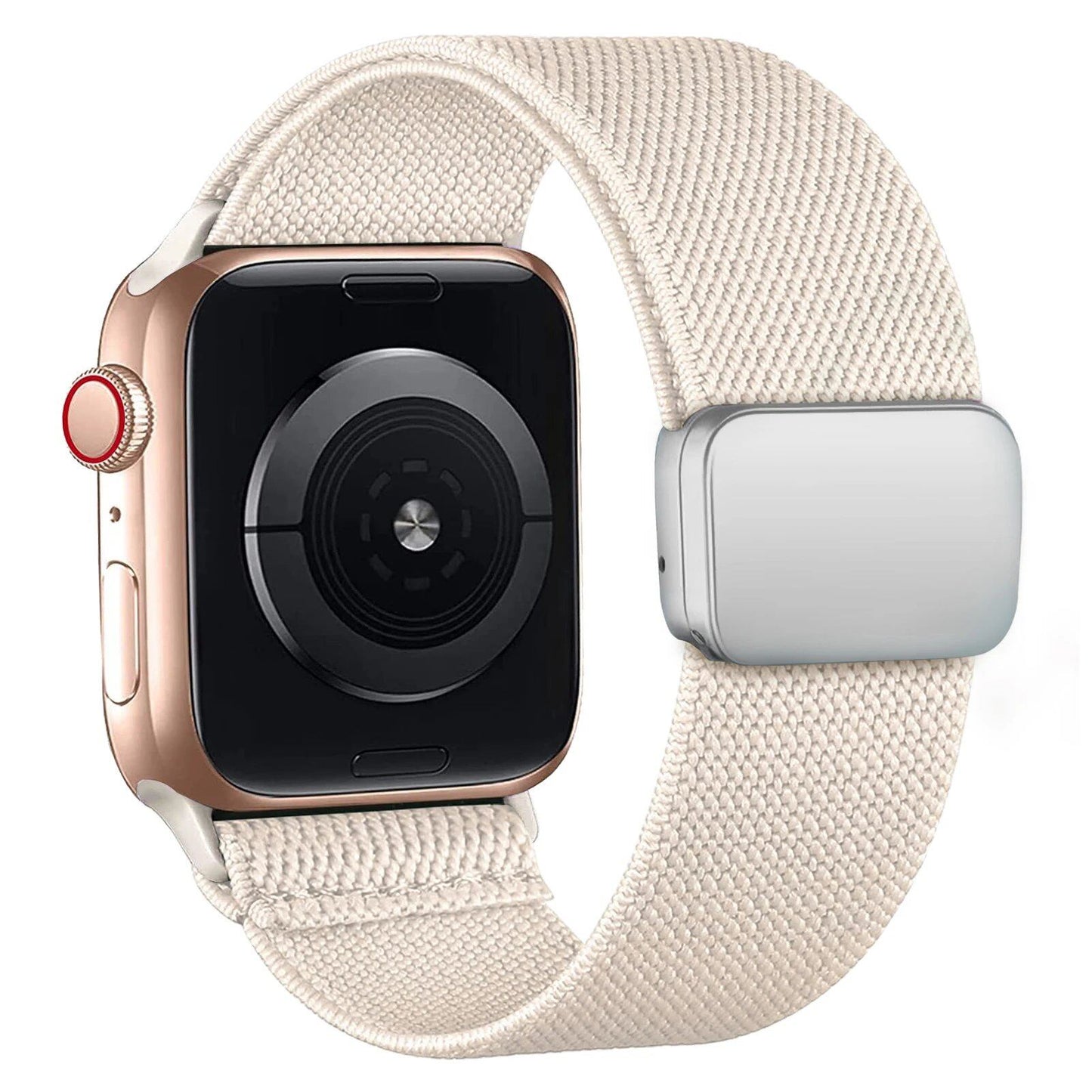Magnetic Loop Band for Apple Watch, 40mm, 44mm, 45mm, 49mm, 41mm, 38mm, Compatible with iWatch Ultra 2 Series 9/8/7/3/SE, Nylon Bracelet with Scrunch, Band Color: Parallel Import