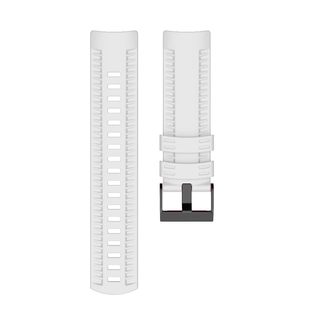 High-Quality Replacement Silicone Sport Watch Band for Suunto 9/9 Baro - Bracelet Accessory, Band Color: Black; Band Width: 24mm, Imported