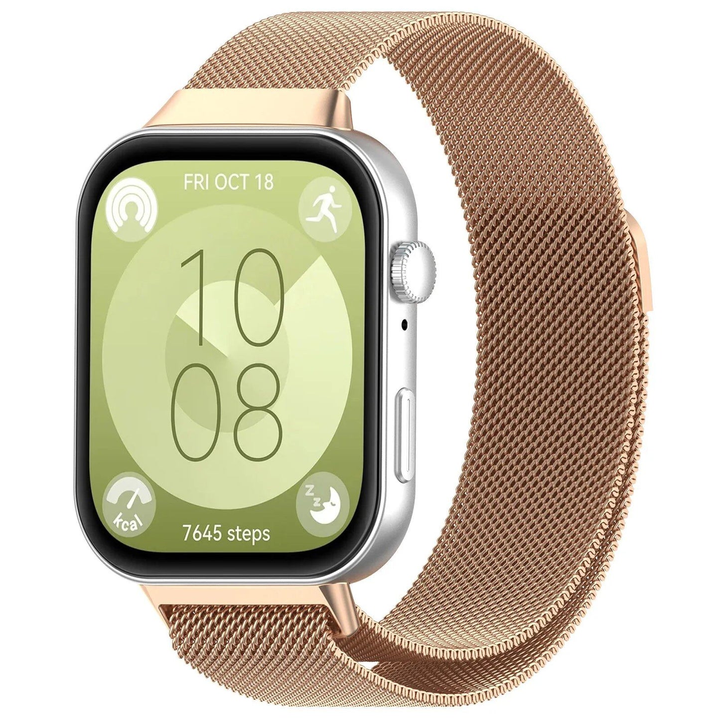 Milanese Loop Strap for Huawei Watch Fit 3/4/4 Pro, Magnetic Stainless Steel Band, Metal Bracelet, Band Color: Parallel Import