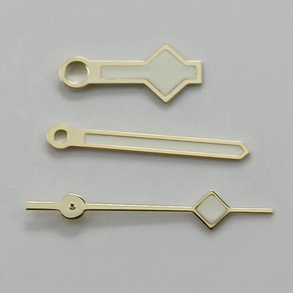 Silver, Gold, Rose Gold, and Black Watch Hands with Snowflake Design, Luminous Compatible with NH35, NH36, 7S26, 7S36, 4R35, and 4R36 Movements, Parallel Import