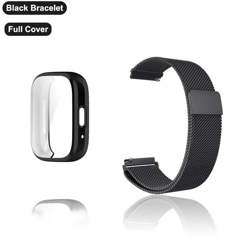 22mm Metal Strap for Redmi Watch 3 Active - Includes Case & Screen Protector, Magnetic Loop, Compatible with Redmi Watch 3 Lite, Watch Band, Bracelet, Band Color: Parallel Import