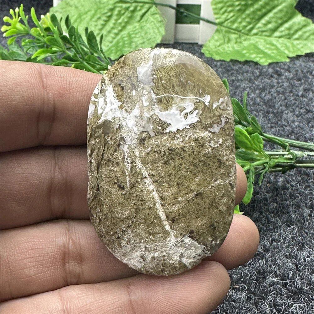 Natural Quartz Crystals: Aquamarine Agate, Ocean Jasper, Palm Stone, Polished Stones, Gemstone Mineral Specimens for Spiritual Meditation, Energy, and Feng Shui, Color: Green, Parallel Import