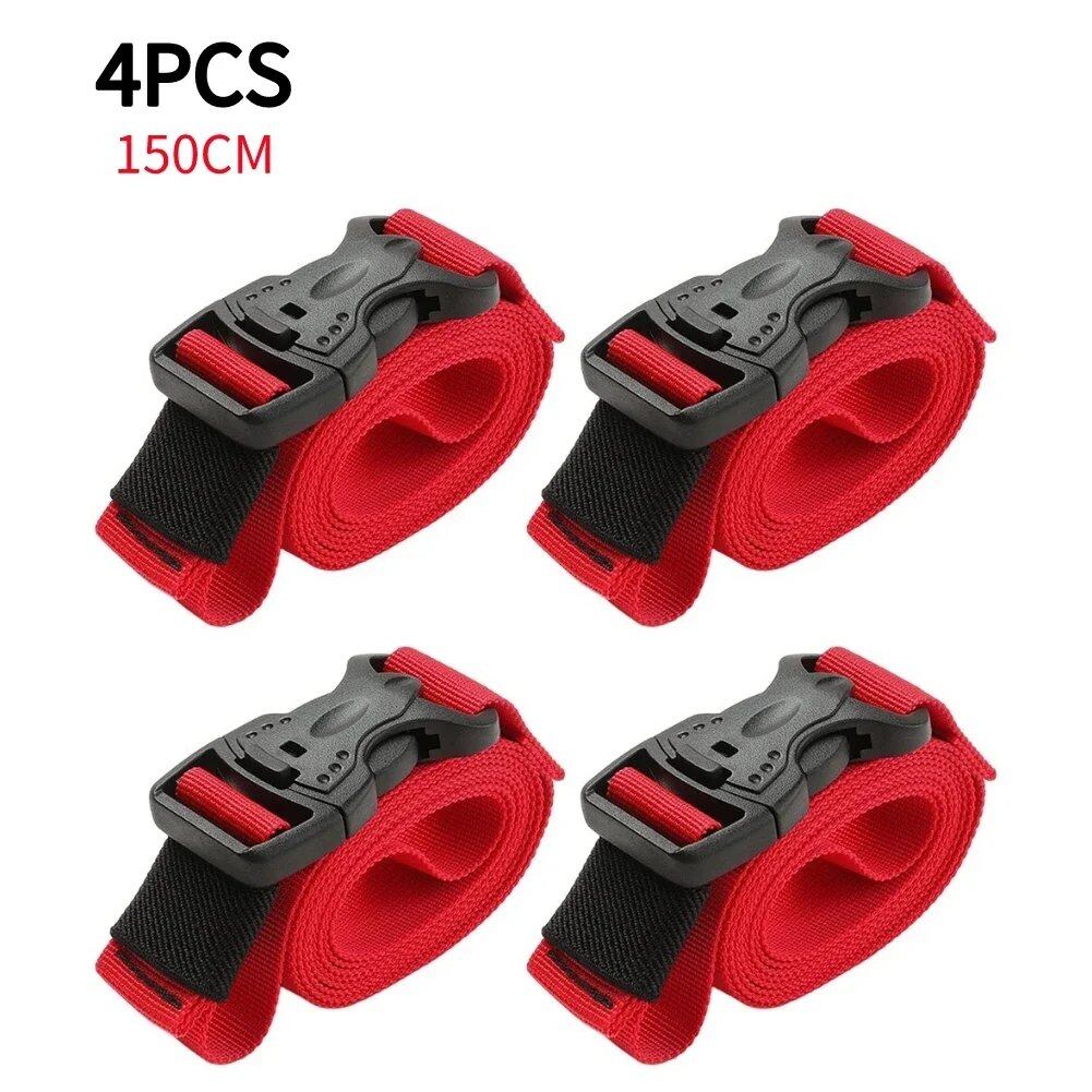 1-4 Pieces Cargo Tie Luggage Straps with Buckles, Camping Nylon Travel Kit, Luggage Straps, Camping Straps, 0cm, Parallel Import