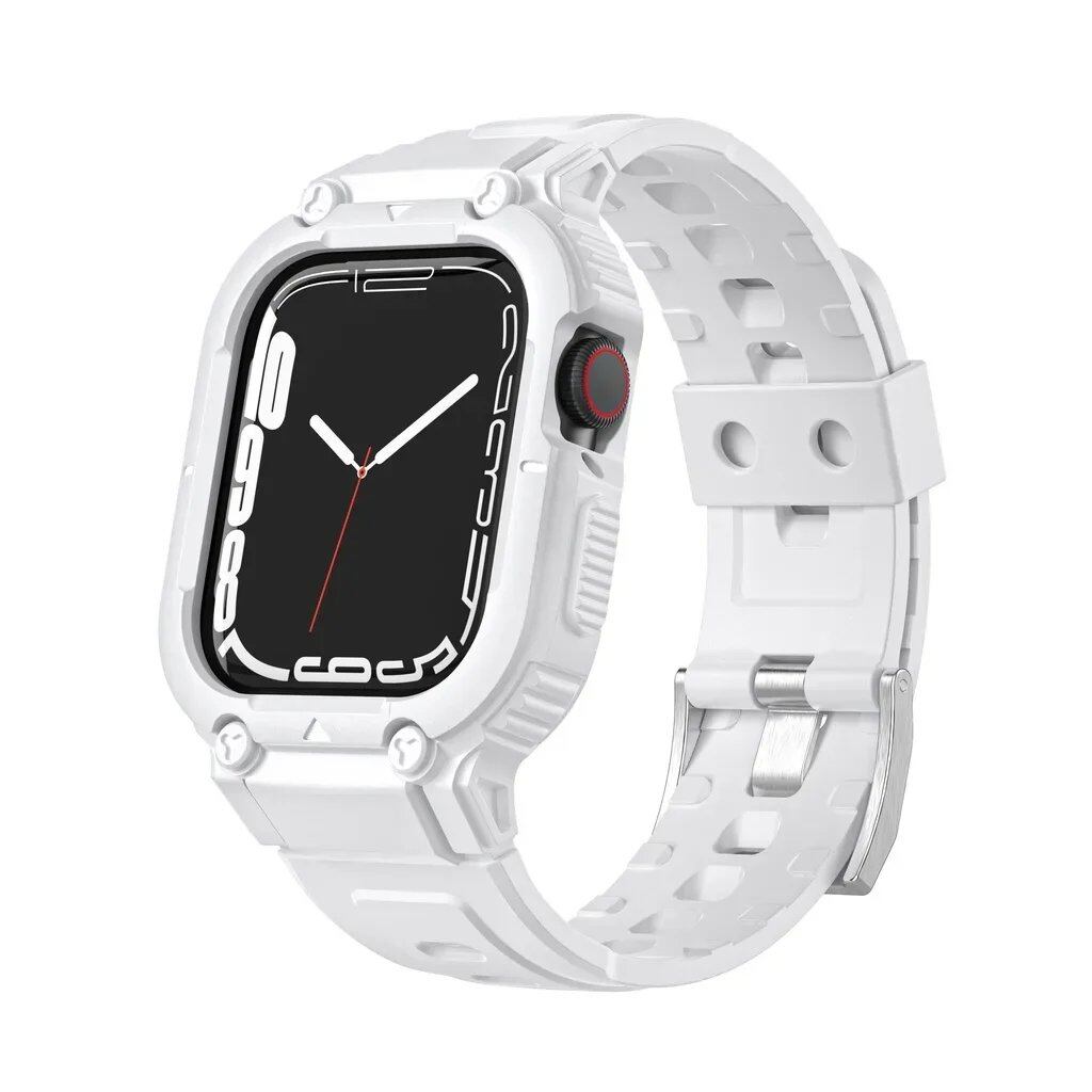 Apple Watch 45mm/49mm/44mm/41mm/40mm用 TPUバンドケース - iWatch Ultra/7/8/6/5/4対応 スポーツストラップ リストバンド アクセサリー サイズ:4 並行輸入品
