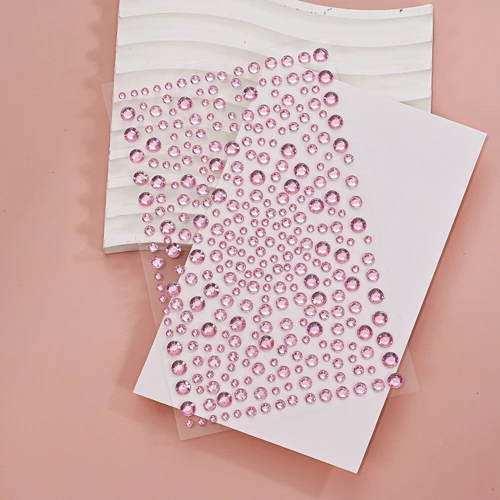 1/5 Random Color Glitter Face Tattoo Stickers for Kids, Sparkly Diamonds, for Costume Parties, Makeup, DIY Tattoo Decals, Parallel Import