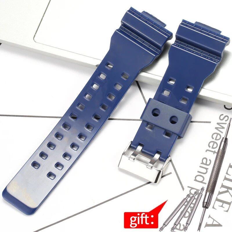 Camouflage Rubber Strap for Men's Casio G-Shock GA100, GA110, and GD120 Sports Watches. Band Color: 16mm; Band Width: 16mm; Ships from: Parallel Import.