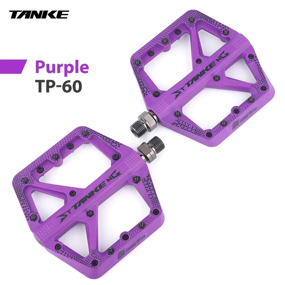 Tanke MTB Bicycle Nylon Pedals, Wide Design, Non-Slip, DU+1 Bearings, Mountain Bike and Off-Road Cycling Accessories, Universal BMX Platform, Colors Available, Parallel Import