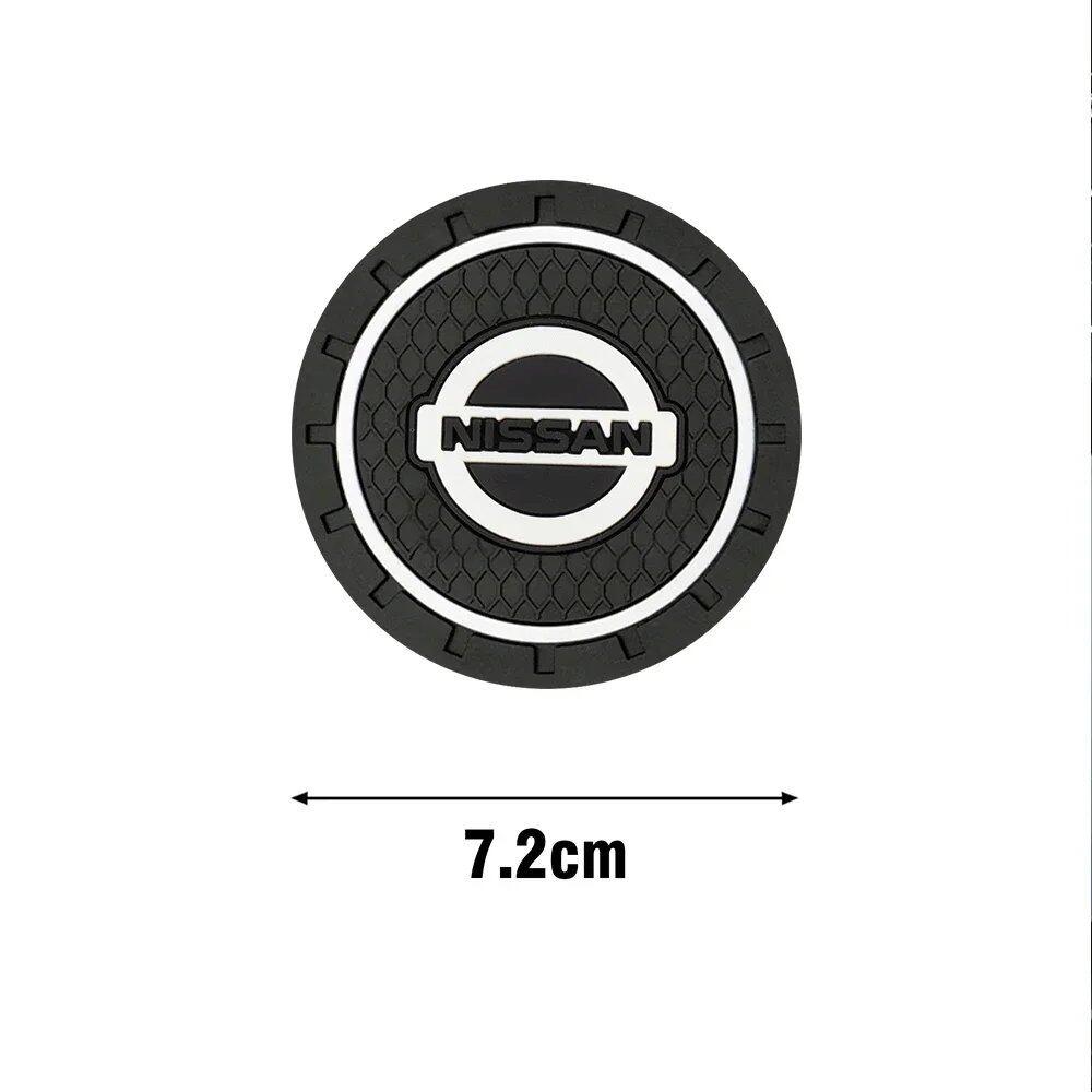 1/2-Piece Silicone Cart Tray Non-Slip Mat for Water Bottles and Bottles, Compatible with Nissan Nismo Tiida, Teana, GT-R, Juke, Versa, Almera, and Note (Parallel Import)