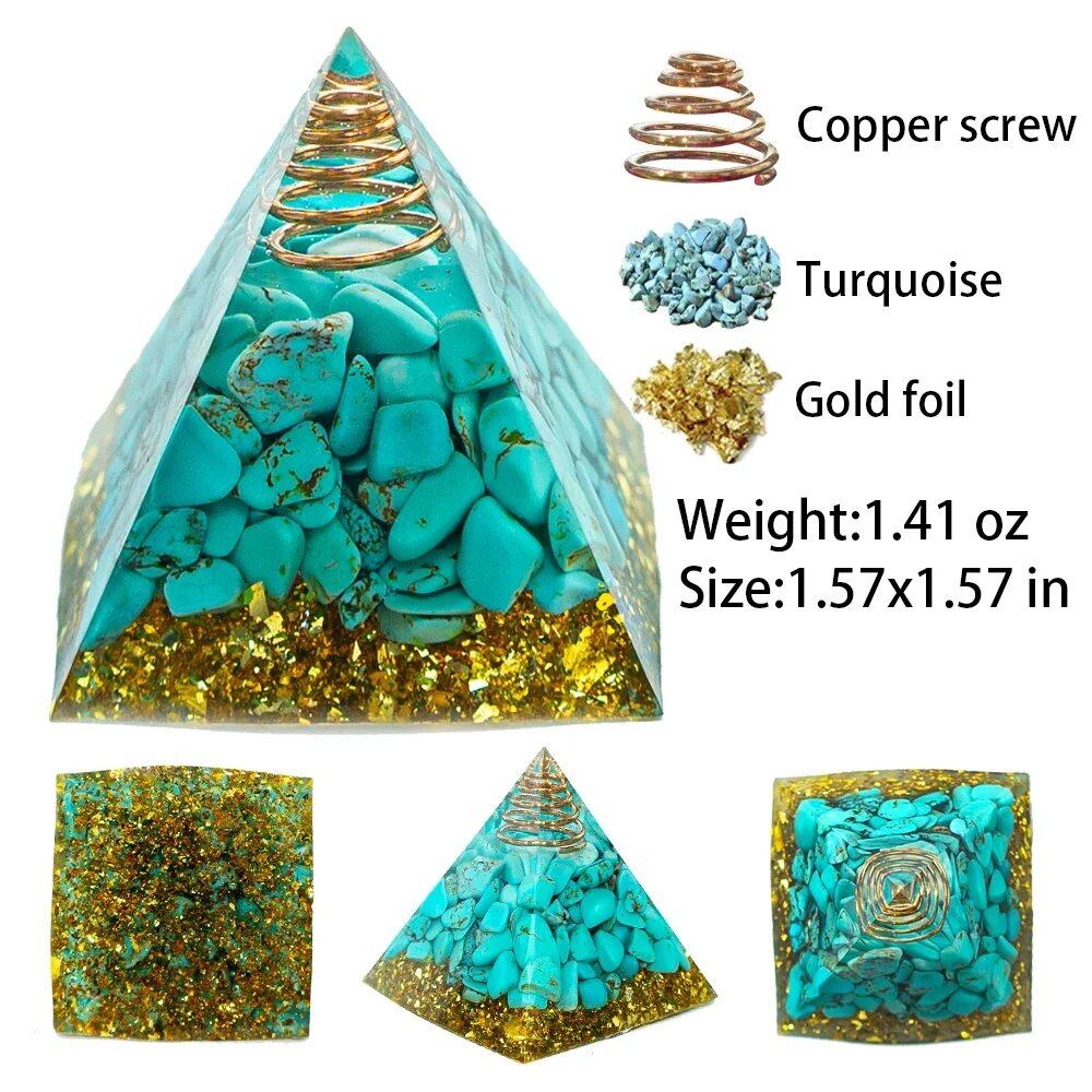 1.57-inch Natural Crystal Pyramid, Energy Crystal Amethyst, Reiki Healing, Chakra, Resin Pyramid, Meditation Tool, Home Decor, Size: 1 Piece; Parallel Import