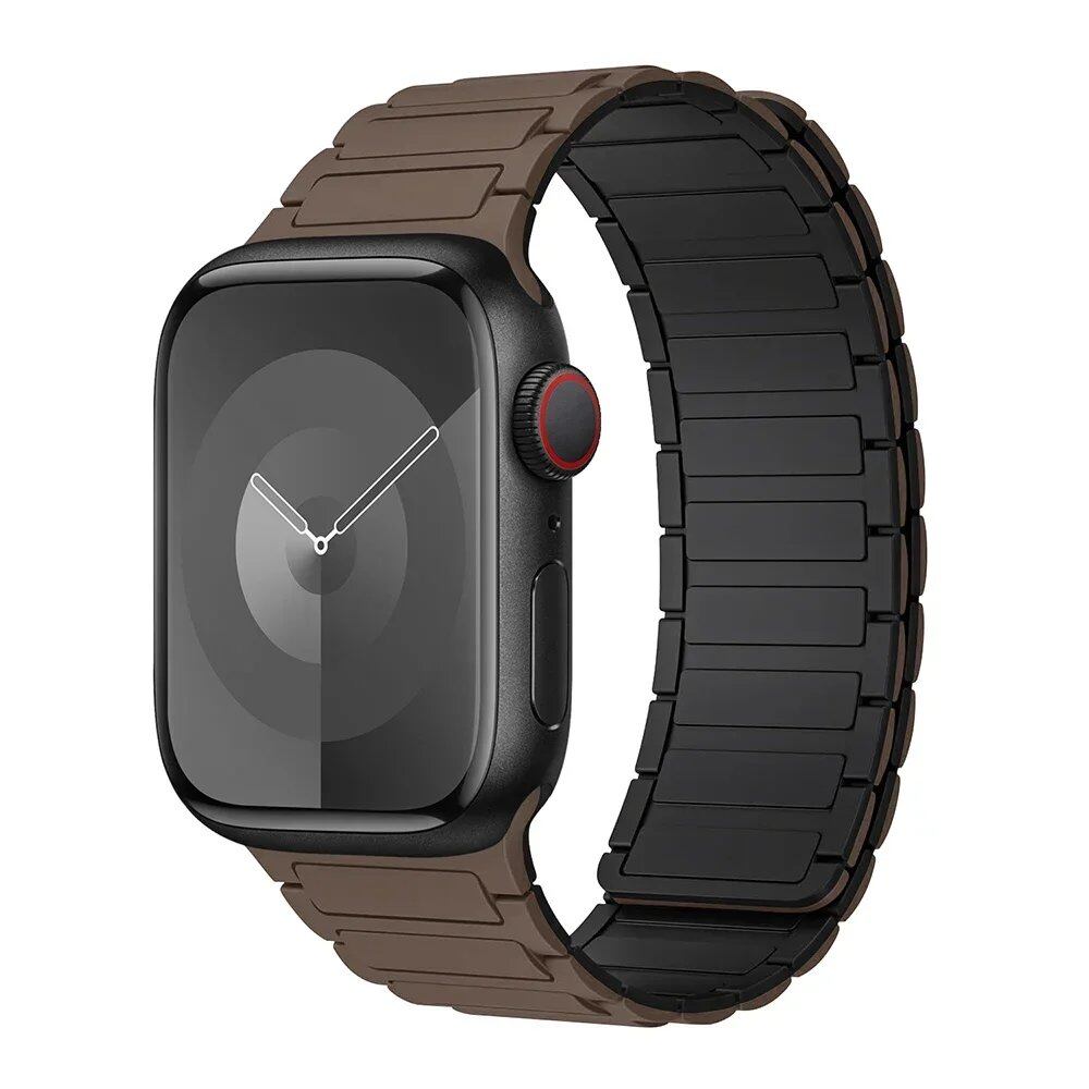 Magnetic Loop Band for Apple Watch, Compatible with 44mm, 40mm, 49mm, 45mm, 41mm, and 38mm Silicone Straps, Compatible with iWatch Series 9/8/7/6/5/4/3/SE/Ultra 2, Parallel Import