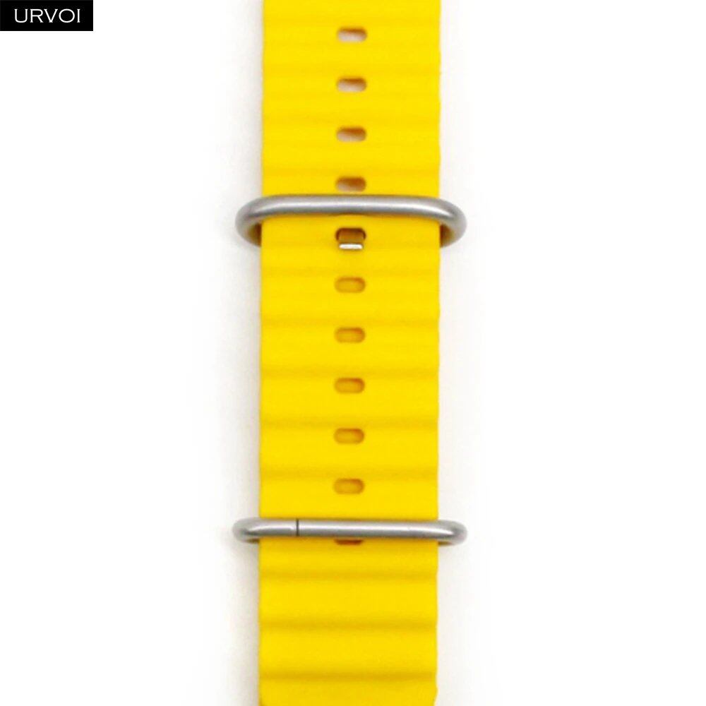 URVOI アップルウォッチ Ultra 2 対応 バンド シリーズ 10/9/8/7/6/SE/5/4/3/2/1 用 シリコーンストラップ iWatch スポーツ オーシャンバンド 42mm/44mm/45mm/46mm/49mm サイズ:Apple Watch対応;バンドカラー:;バンド幅:42mm 44mm 45mm 49mm 並行輸入品