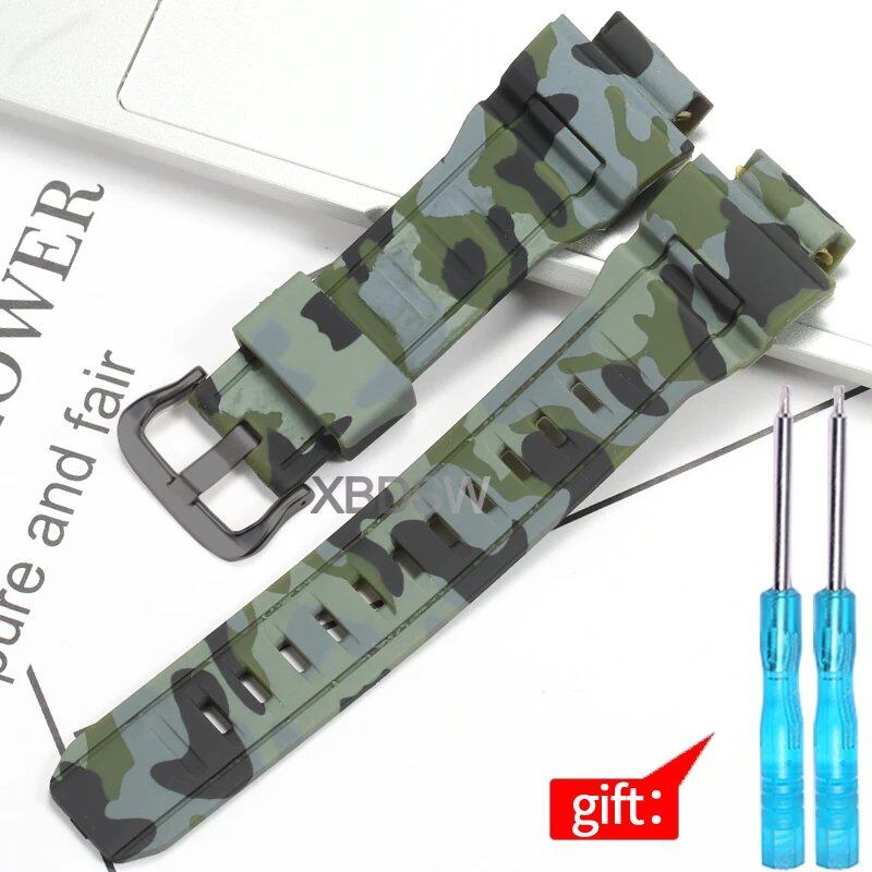 Waterproof men's rubber watch band replacement strap for Casio G-9300, GW-9300, and GW-9400; Band width: 20mm; Ships from: Parallel import