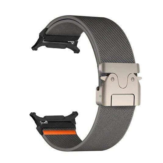 Braided Elastic Bracelet Loop Nylon Strap for Samsung Galaxy Watch 7 Ultra 47mm. Size: Galaxy Ultra 47mm; Band Color: Parallel Import.