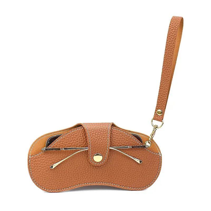 **Stylish PU Leather Eyeglass Case, Portable, Hanging, Sunglasses Storage, Protective Cover**; Ships from: Parallel Import