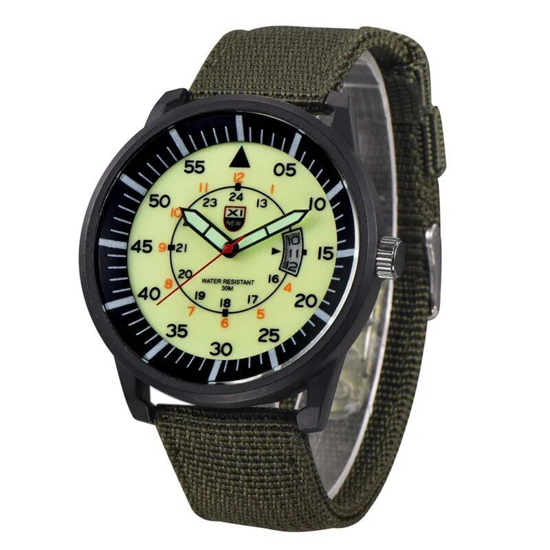 XINEW Men's Watch, 2024 New Arrival, Nylon Band, Simple Sport Quartz Movement, Date Function, Fashion Gift for Men; Customizable: Yes; Ships from: Parallel Import