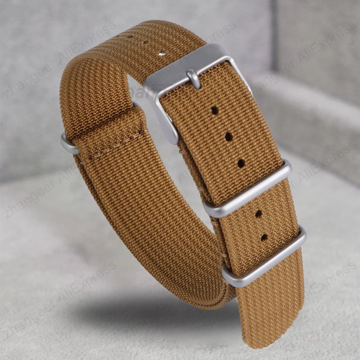 Compatible with NATO all-in-one straps, NATO fine-woven nylon canvas strap, 18mm, 19mm, 20mm, 22mm, military style, breathable and waterproof, size: Parallel import product