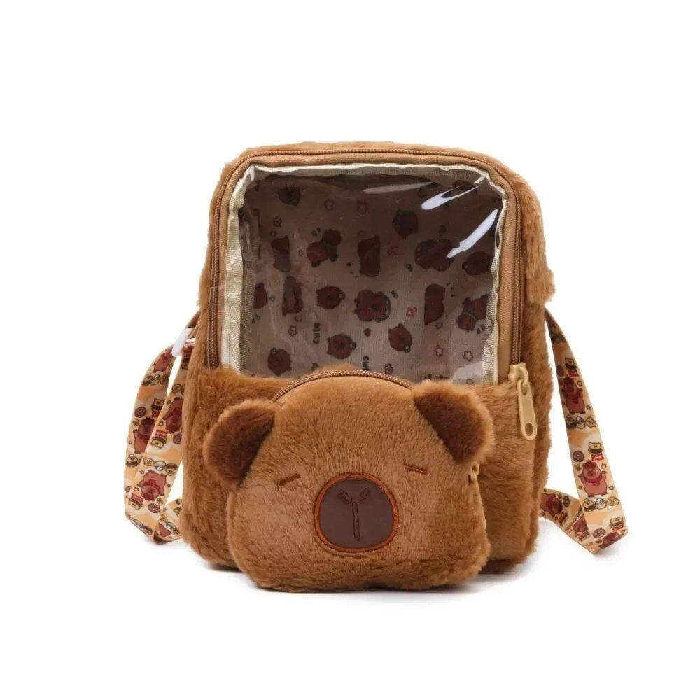 ニューカピバラ ぬいぐるみ リュック ショルダーバッグ カピバラ ぬいぐるみ バックパック 動物 学生 スクールバッグ カップル 並行輸入品