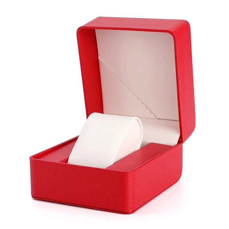 Vintage-inspired PU leather watch case, stylish watch storage box, travel watch display box, parallel import
