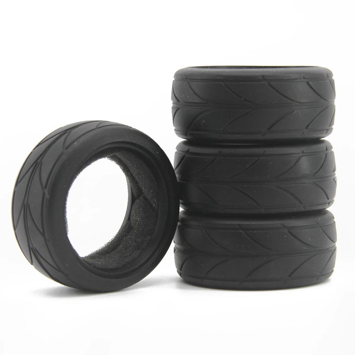 1.9-inch 65mm Wheel Tire with 12mm Hex Blue Rim and Durable Rubber for 1/10, 1/12, and 1/14 RC Cars (Wltoys 144001) - Color: Parallel Import
