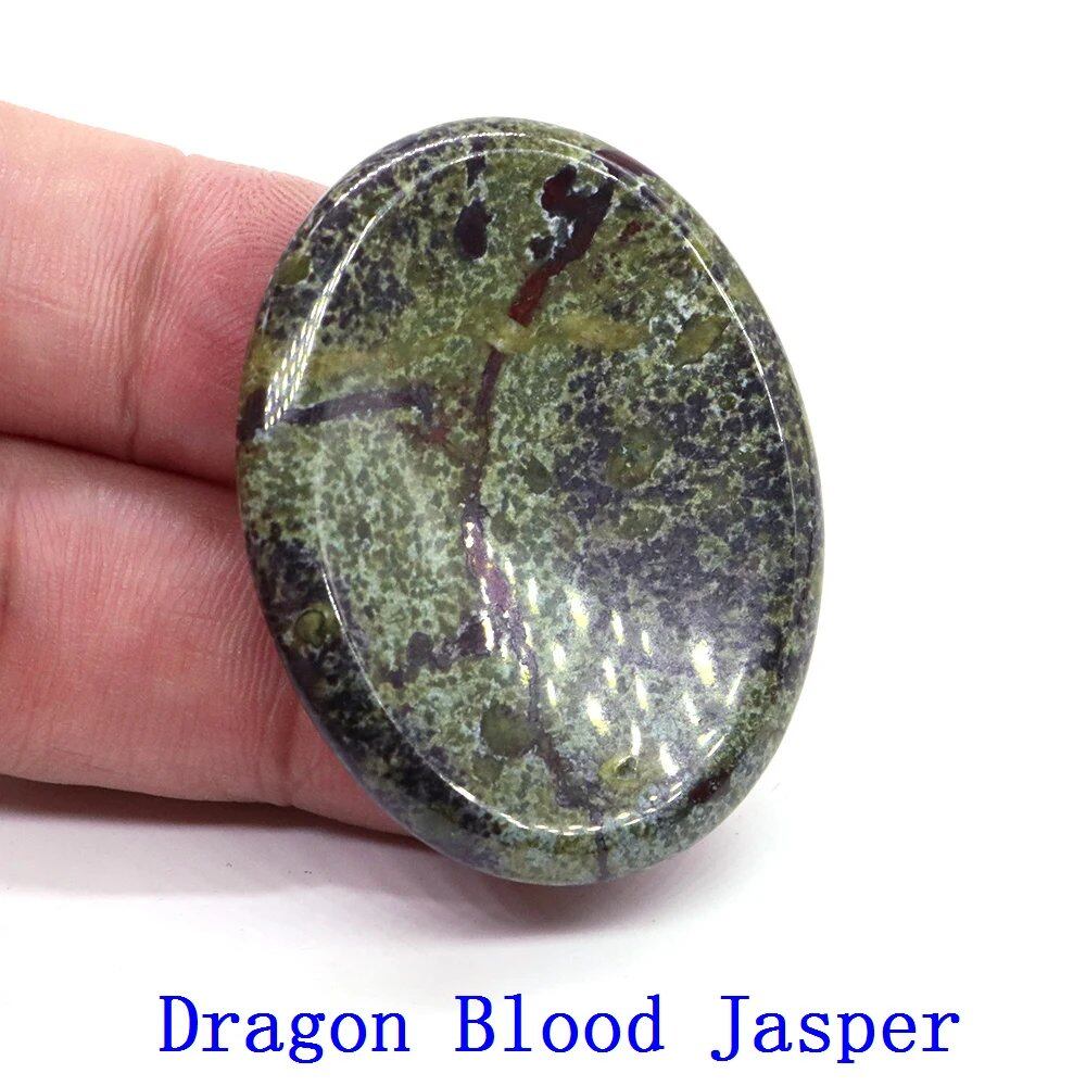 35x45mm Thumb Worry Stone (Stress Relief Stone for Thumb) Oval Massage Quartz Healing Crystal Chakra Energy Therapy Meditation Spiritual Natural Gemstone Decoration Size: Parallel Import