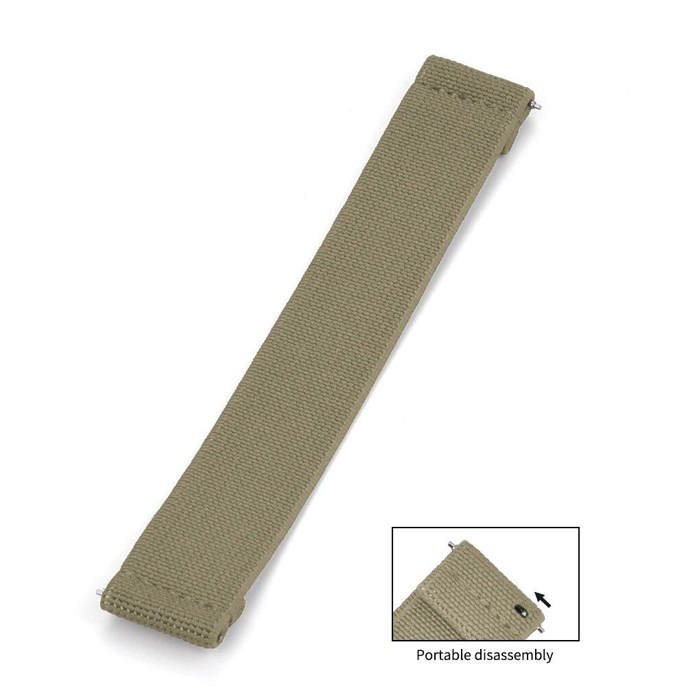 13cm Pale Blue Premium Grade Hook and Loop Adhesive Watch Band, 18/19/20/21/22mm Nylon Replacement Watch Strap, Band Color: mm, Parallel Import